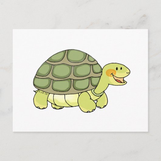 Carte Postale Tortue mignonne (Devant)