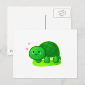 Carte Postale Tortue paisible (Devant / Derrière)