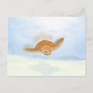 Carte Postale Tortue sous l'eau.