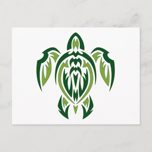 Carte Postale Tortue tribale (Devant)