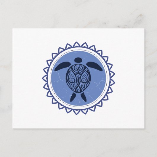 Carte Postale Tortue tribale (Devant)