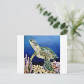Carte Postale Tortue verte (Debout devant)