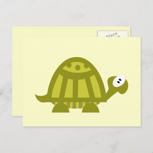 Carte Postale Tortue verte (Devant / Derrière)