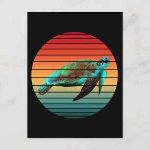 Carte Postale tortue vintage