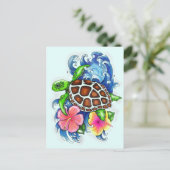 Carte Postale Tortues de mer tropicales (Debout devant)