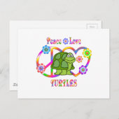 Carte Postale Tortues de paix (Devant / Derrière)