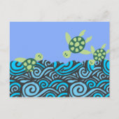 Carte Postale Tortues de plongée (Devant)