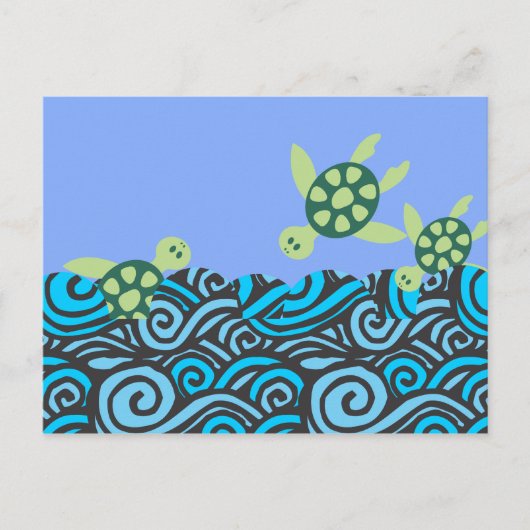 Carte Postale Tortues de plongée (Devant)