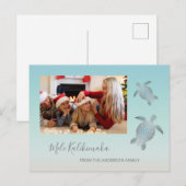 Carte Postale Tortues marines Noël Mele Kalikimaka | Name (Devant / Derrière)