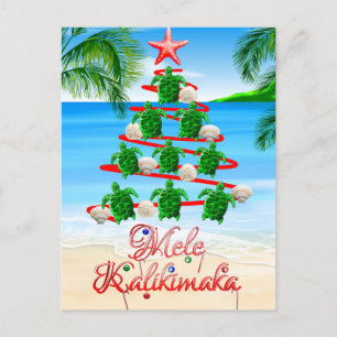 Carte Postale Tortues Mele Kalikimaka