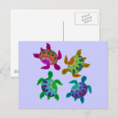 Carte postale Tortues peintes multiples (Devant / Derrière)