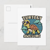Carte Postale Tortueusement génial (Devant / Derrière)