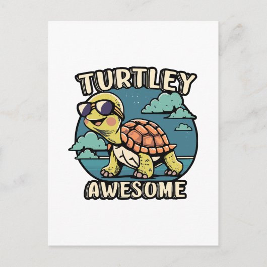 Carte Postale Tortueusement génial (Devant)