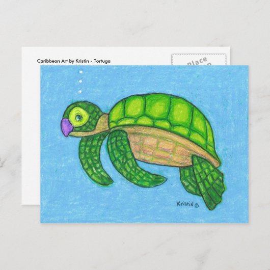 Carte postale TORTUGA (Devant / Derrière)