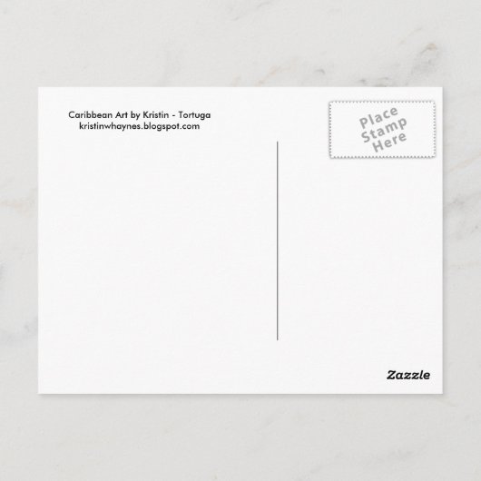 Carte postale TORTUGA (Dos)