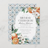 Carte Postale Toscane Carrelage Côte italienne Anniversaire Invi (Devant / Derrière)