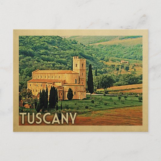 Carte postale Toscane Italie Vintage voyage (Devant)