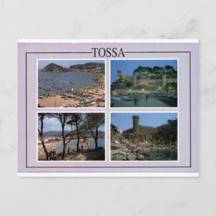 Carte Postale Tossa de Mar Plage Vintage et Château Multivue