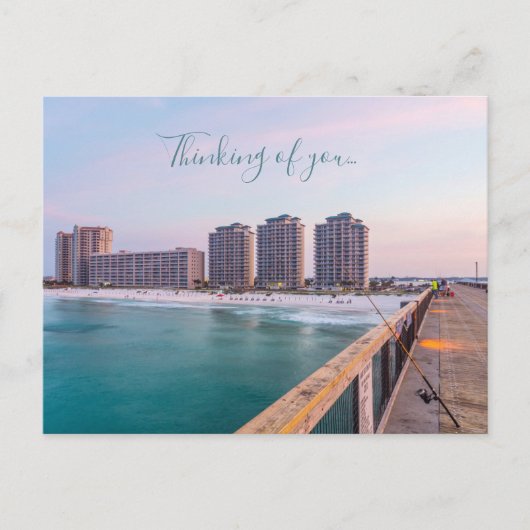 Carte Postale Tôt à Navarre Beach Floride Pêche Pensant à toi (Devant)
