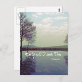 Carte Postale Tôt Je Chercherai Le Verset De La Bible (Devant / Derrière)