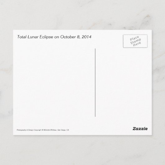 Carte postale Total Lunaire Eclipse (Dos)