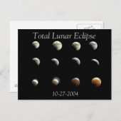 Carte postale Total Lunaire Eclipse Photo (Devant / Derrière)