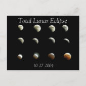 Carte postale Total Lunaire Eclipse Photo (Devant)