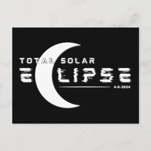CARTE POSTALE TOTAL SOLAIRE ECLIPSE 2024 (Devant)