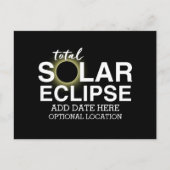Carte Postale Total Solaire Eclipse 2024 - Date et emplacement p (Devant)