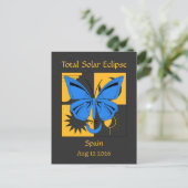 Carte Postale Total Solaire Eclipse Butterfly Custom (Debout devant)