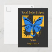 Carte Postale Total Solaire Eclipse Butterfly Custom (Devant / Derrière)