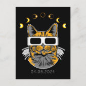 Carte Postale Total Solaire Eclipse Chat Visionneuse solaire 8 a (Devant)