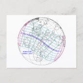 Carte Postale Total Solar Eclipse 2027 Map (Devant)