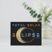 CARTE POSTALE TOTAL SOLAR ECLIPSE 8 AVRIL 2024 SYSTÈME SOLAIRE (Debout devant)