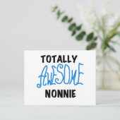 Carte Postale Totalement génial Nonnie Blue Text Tshirts et cade (Debout devant)