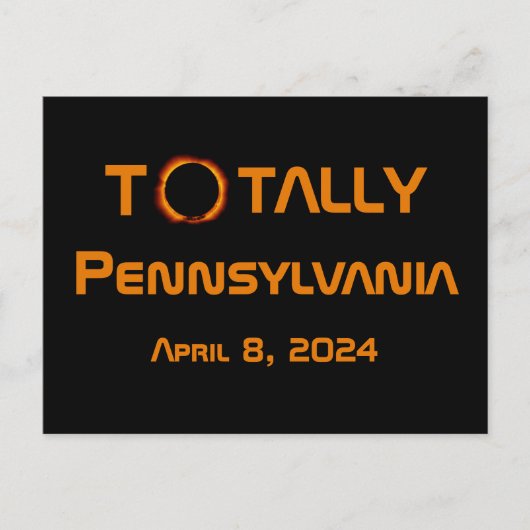 Carte Postale Totalement Pennsylvanie 2024 Solar Eclipse (Devant)