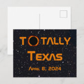 Carte Postale Totalement Texas 2024 Solar Eclipse (Devant / Derrière)