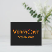 Carte Postale Totalement Vermont 2024 Solar Eclipse (Debout devant)