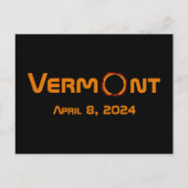 Carte Postale Totalement Vermont 2024 Solar Eclipse (Devant)