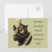 Carte Postale Totem animal, Ours Nature, guide de l'esprit (Devant / Derrière)