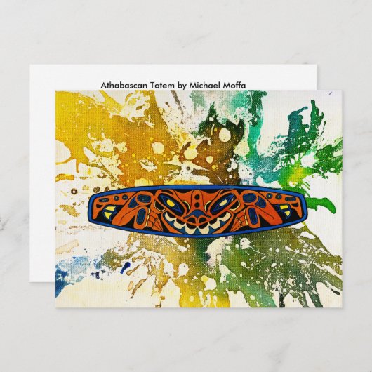 Carte Postale Totem Athabascan par Michael Moffa (Devant / Derrière)