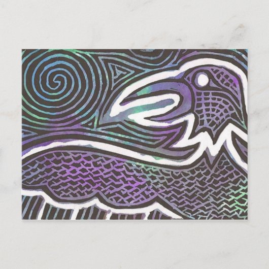 Carte Postale Totem Corbeau (Devant)