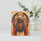 Carte Postale Totem de l'ours – Force dans le style Deco (Debout devant)
