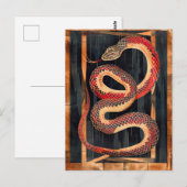 Carte Postale Totem du serpent – Symbole déco transformatif (Devant / Derrière)