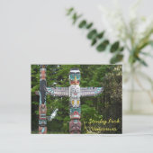 Carte Postale Totem Poles - Stanley Park, Vancouver (Debout devant)