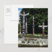 Carte Postale Totem Poles, Vancouver, Colombie-Britannique (Devant / Derrière)