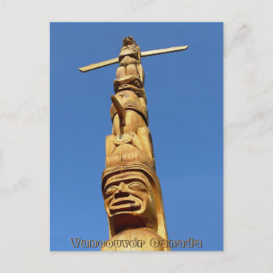 Carte postale Totem Poteau Souvenir de Vancouver P