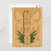 Carte Postale Totem Tiki Dinosaure (Devant / Derrière)