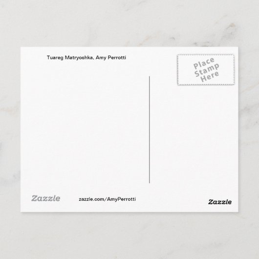 Carte postale Touareg Matryoshka (Dos)