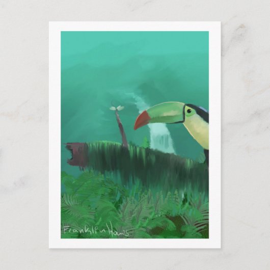 Carte Postale Toucan dans la forêt tropicale (Devant)
